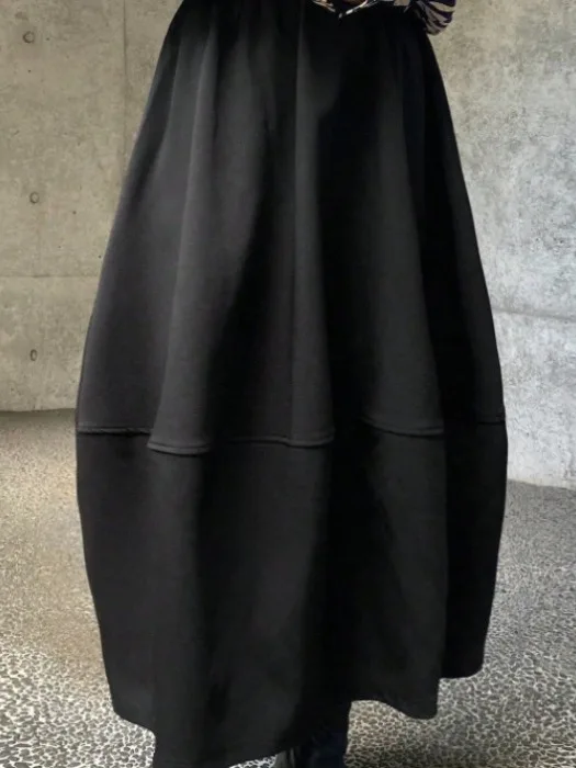 Thiened High Waist A-Line auf aped Wollrock Damen Herbst Winter Faion Pendeln Sle Baumwolle Polyester Füllung...