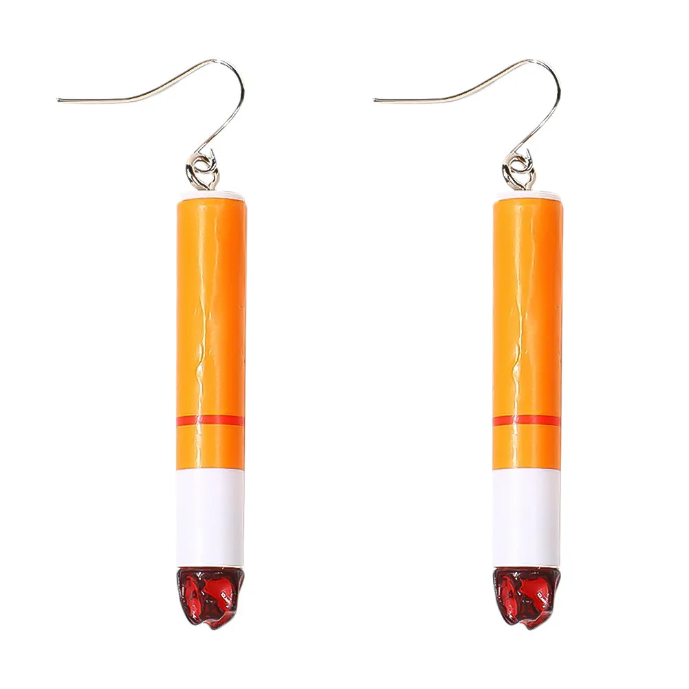 1Pair Original Cigarette Shaped Eardrops for Women Lightweight Comfortable Stylish Jewelry Decoration Gift Idea for Her Photo