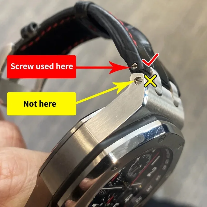 26.5mm 28mm Solid Stainless Steel Connection Repair Install Glossy Screw Rod for AP Royal Oak Offshore Watch Strap 15400 15703 - Image 4