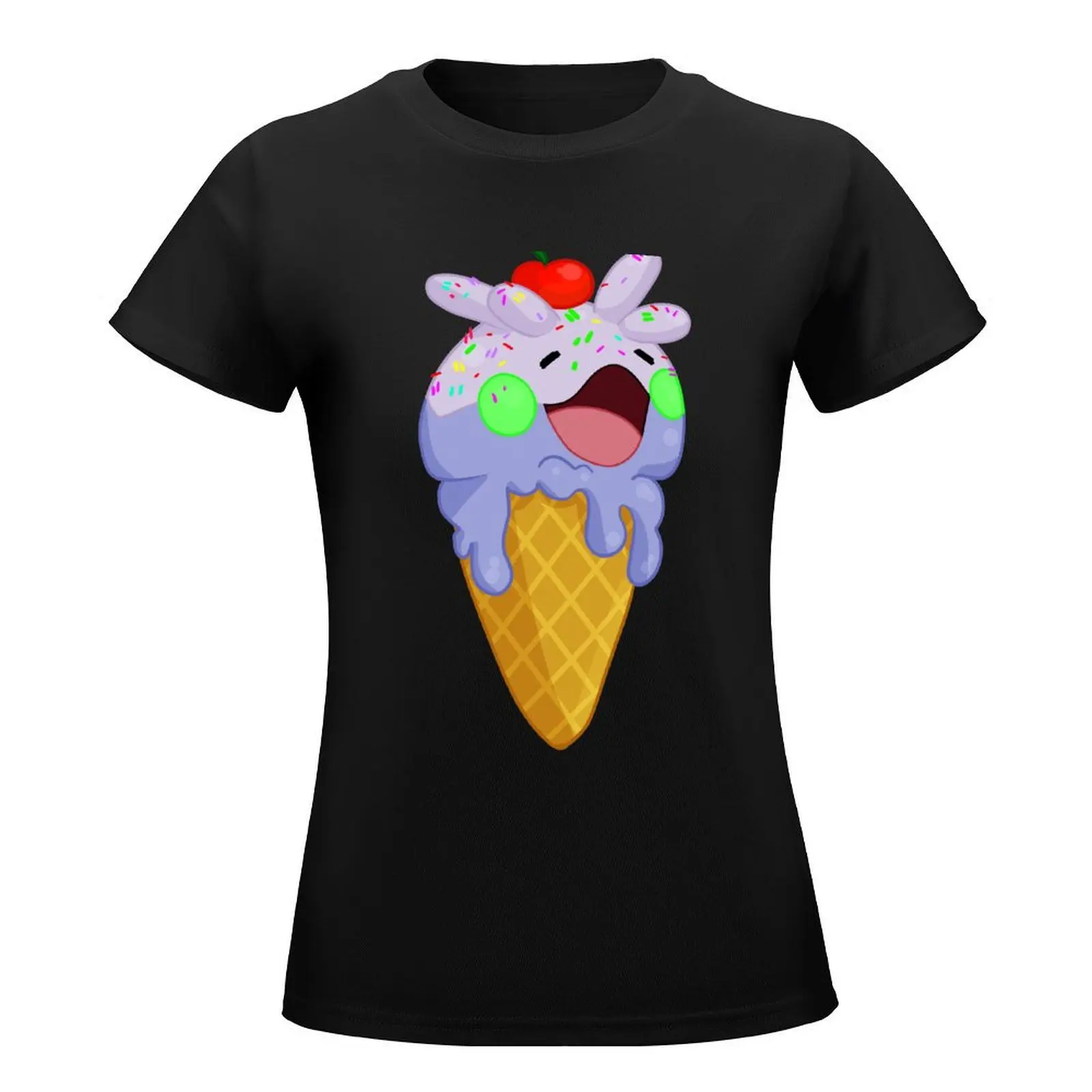 Ice Cream Goomy T-Shirt anime Short sleeve tee funnys oversized Womens graphic t shirts