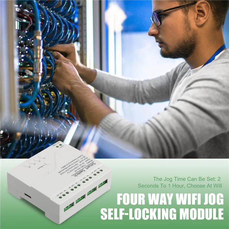 【Superdeals】وحدة جرافيتي واي فاي 4-قناة واي فاي الحنفية وحدة القفل الذاتي مع RF 4-قناة التيار المتناوب 85-250 فولت مع الضميمة