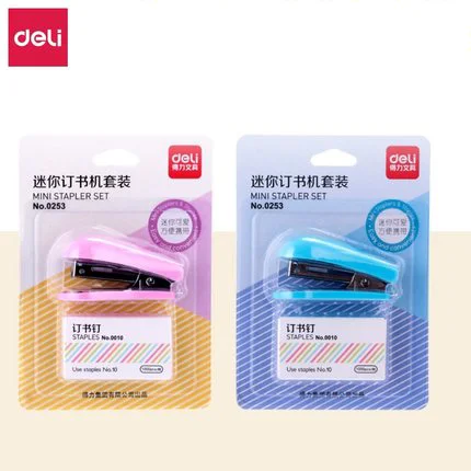 Deli 0253 Stapler Set Mini 10 # Stapler Kartun dengan Stapler
