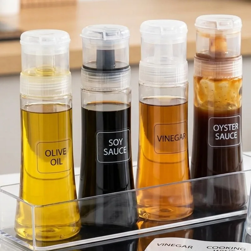 480ML High-Temperature Resistant Oil Control Squeezer Seasoning Bottle Multifunction Soy Sauce Oil Dispenser with Screw Cap
