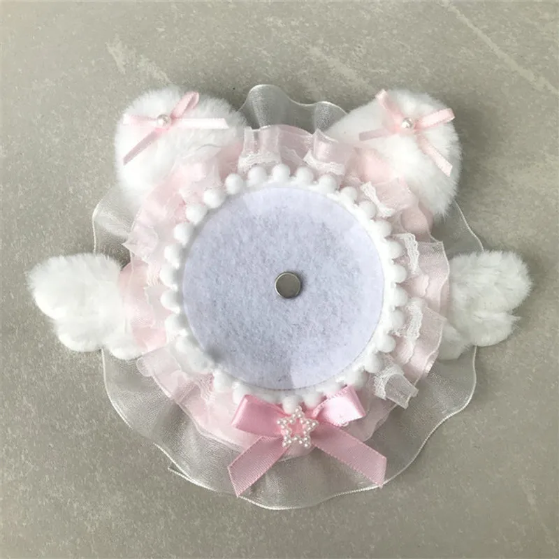 Cute DIY Badge Holder Ribbon Lace Badge Rosette Base Tray Ita bag Fill Accessories Badge Pins Display Anime Itabag Decorations