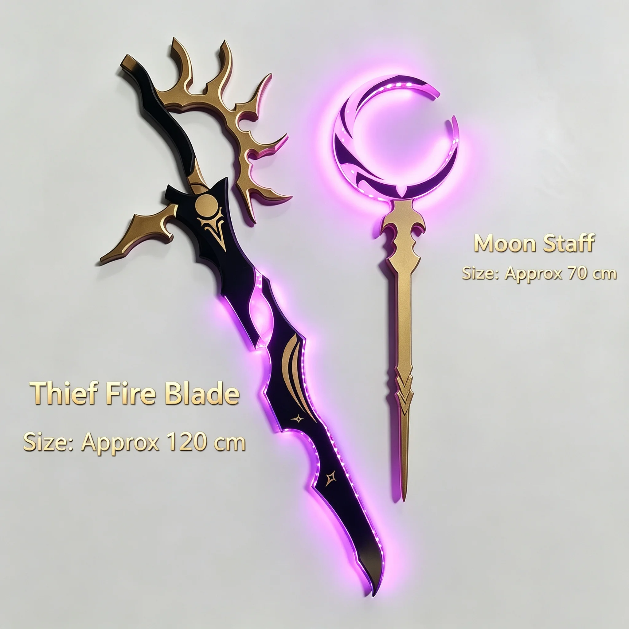 Flame Reaver Cos Luminous Sword And Moon Cane Weapons Honkai Star Rail Phainon Cosplay Halloween Comic Exhibition Costume Props