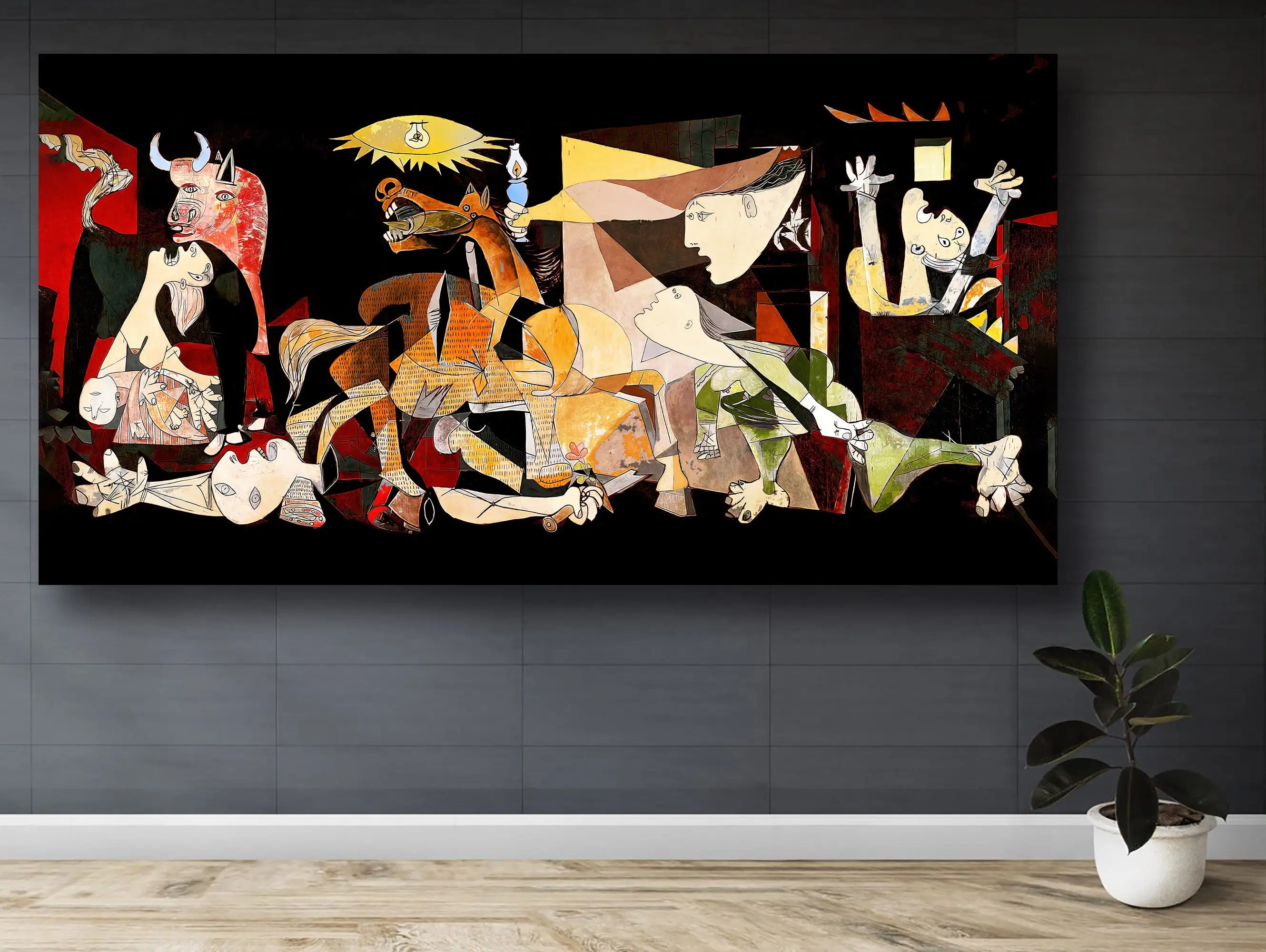 

Guernica by Pablo Picasso Canvas Wall Art Poster Prints on Canvas Surreal Cubism Art Picture for Living Room Home Decoration