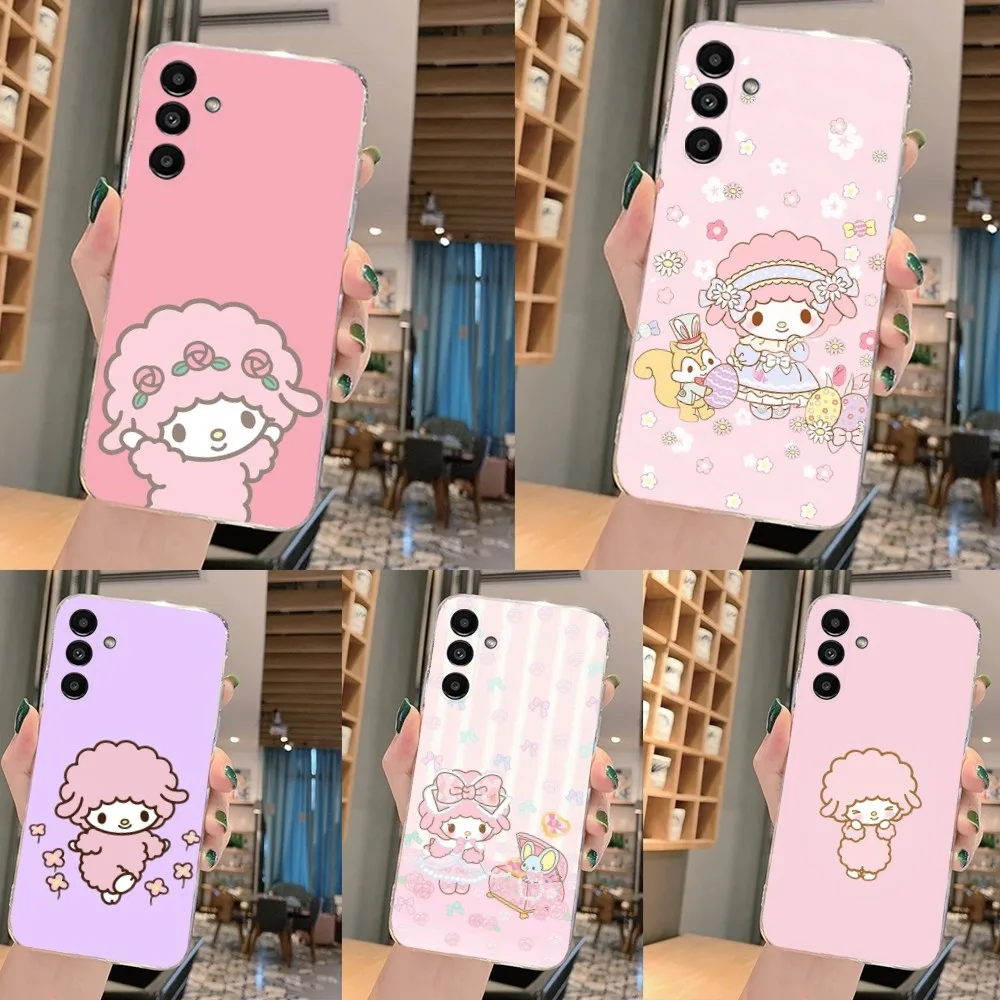 Pink  My S-sweet P-pianos Cartoon Phone Case For Samsung Galaxy A71,70,52,51,40,31,A50,30S,21S,Note20ultra Transparent Cover