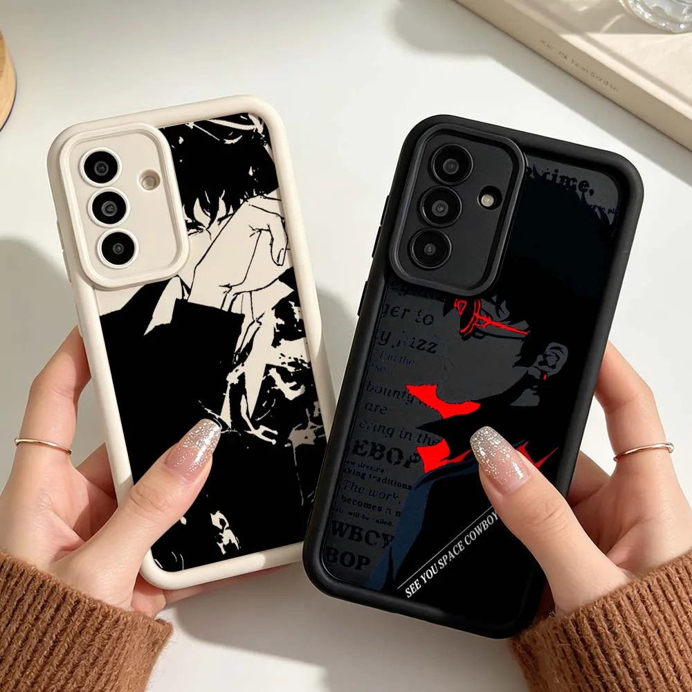 

Anime Luxury Cowboy Bebop Art Phone Case For Samsung A25 A26 A33 A57 A35 A36 A37 A51 A52 A53 A54 A55 A57 A72 A73 5G Eye Ladder