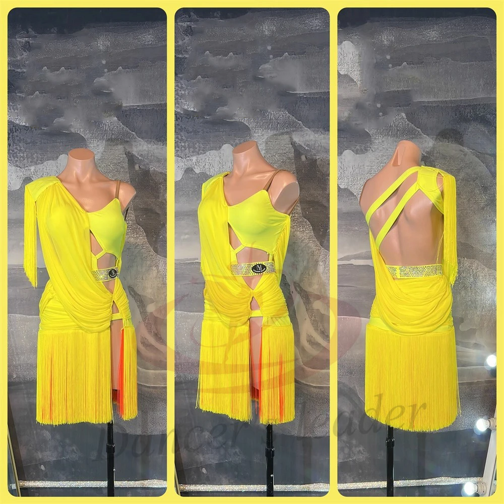 Latin Dance Costumes For Women, Adults, And Children, High-End Customized Semi Hollow Design, Perfect For Tango PerformanceDress