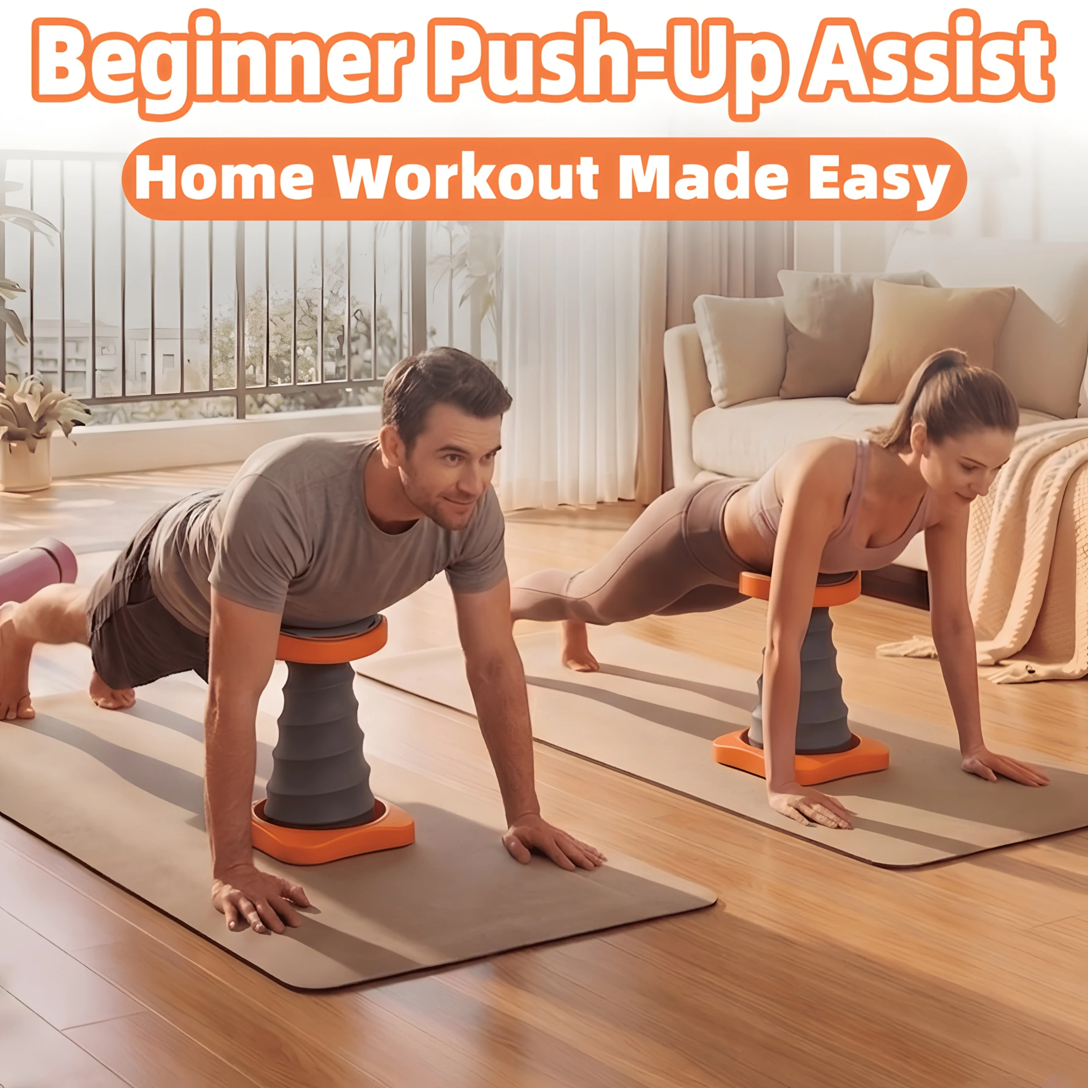 Push Up Assistance Trainer Spring Support Push-up Helper for Beginner Chest Arm Home Workout Fitnes Training Equipment Men Women