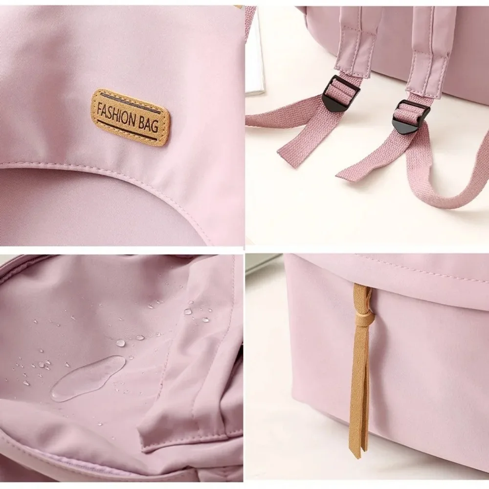 Fashion Schoolbag for Teenager, Solid Color Casual Backpack, Cute Girl Book Bag, Large Capacity School Backpack for Travel
