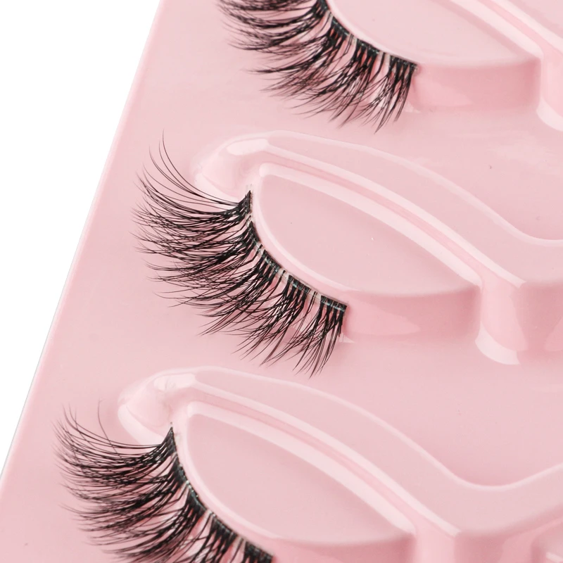 Hot 10 Pairs False Eyelashes Cat Eye Mink Half Lashes Natural Fluffy Wispy Fox Eyelashes Extension Eyes Makeup Faux Cils in Bulk