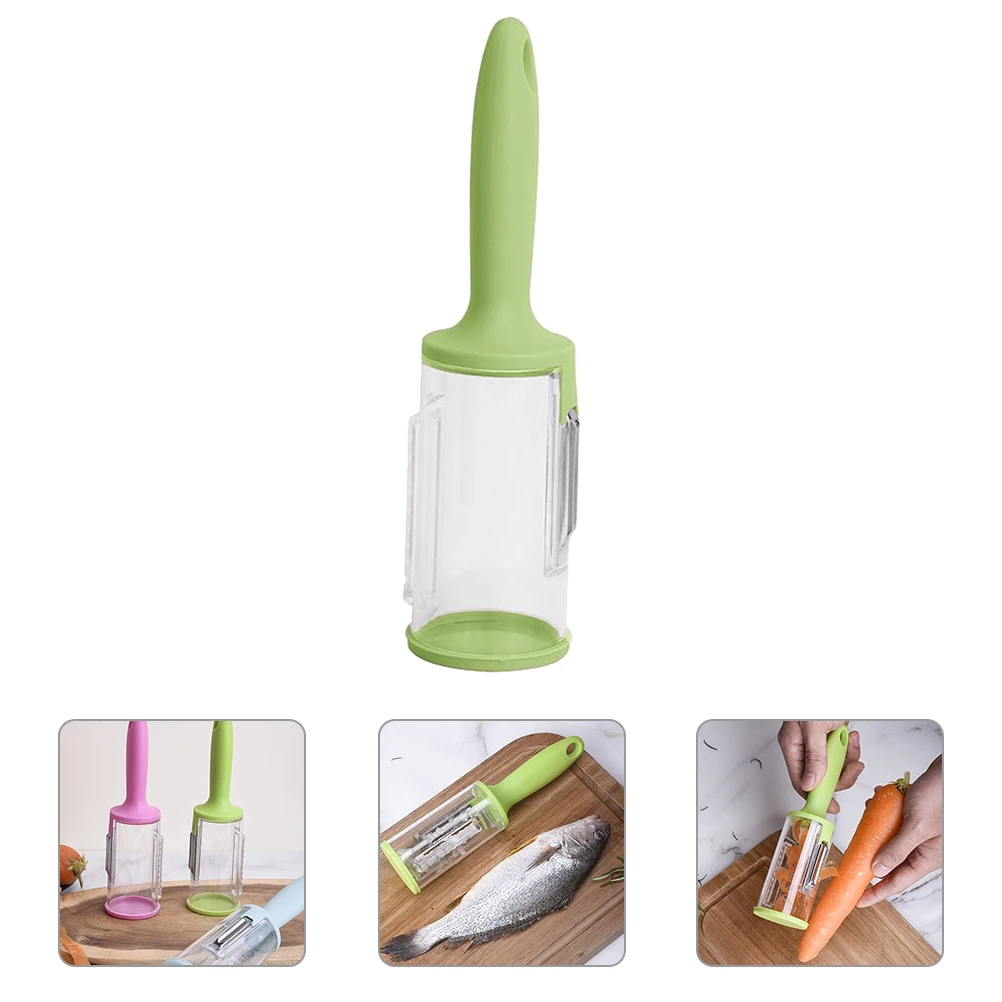 

Fish Scale Scraper Ergonomic Handle Stainless Steel Plastic Quick Remove Fish Skin Peeler Vegetable Peeler Kitchen Tool