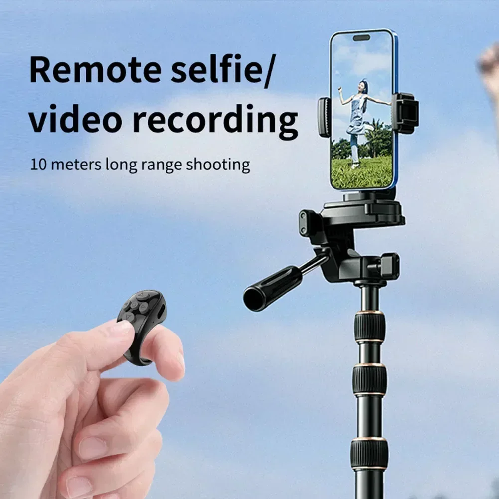 Fingertip Remote Scrolling Ring Video Recording Remote Wireless E-book Page-Turner Camera Shutter Selfie Button