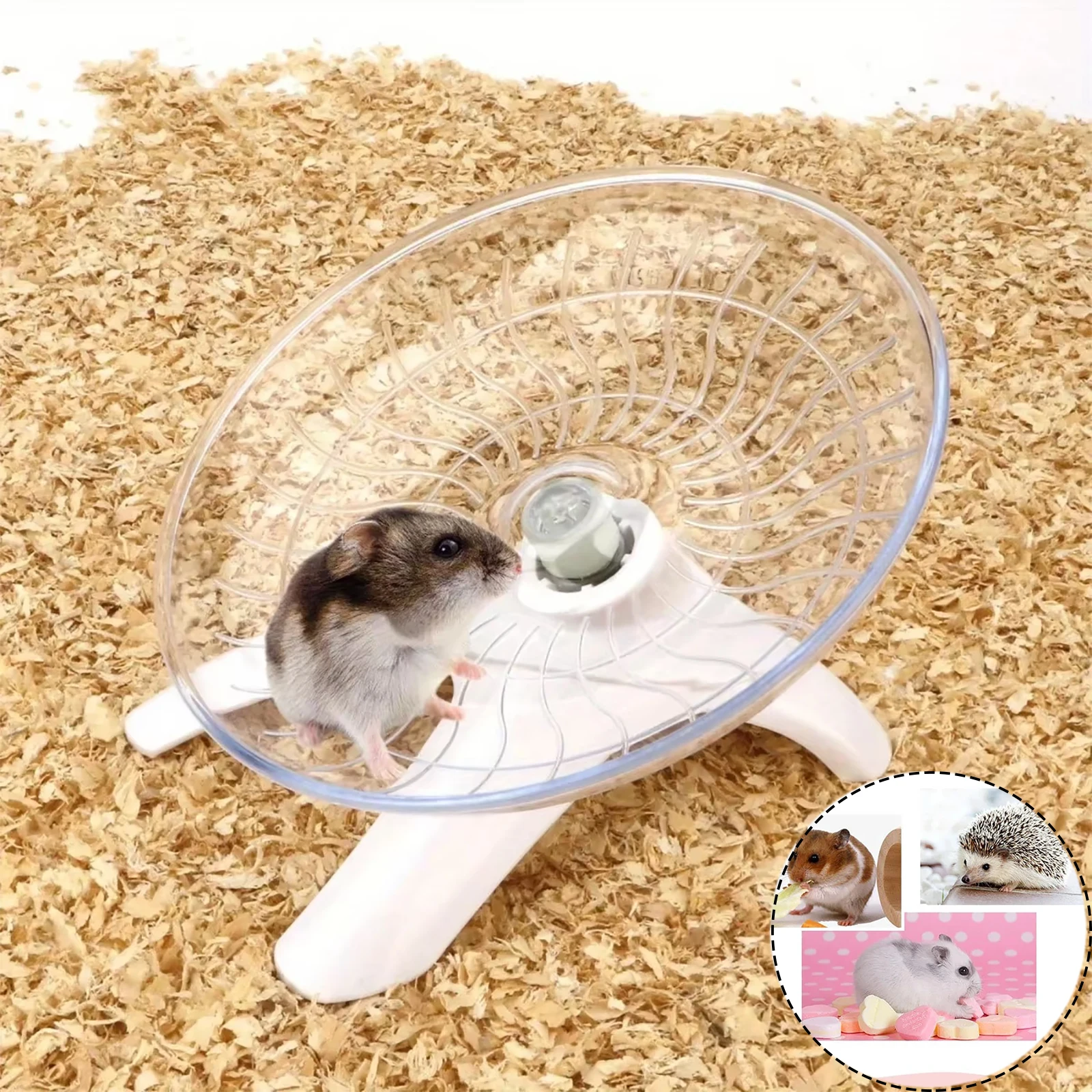 Hamster Chinchilla Jogging Sturdy Strong Non-slip Exercise Wheel Small Animal Fitness Entertainment Quiet Toy Accessories