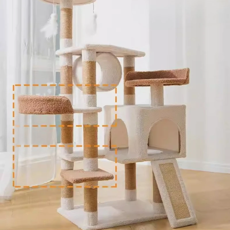 

Modern Stairs Cat Tower Tree Post Scratcher Scratcher Mat Cat Tower Luxury Wooden Accessories Rascador De Gatos Cat Furniture