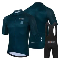 Go Rigo Go 2024 Men Short Sleeve Jersey Sets Ropa Ciclismo Hombre Summer Cycling Clothing Triathlon Bib Shorts Suit Bike Uniform