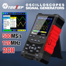 TOOLTOP ET120MC2 Dual-Channel Mini Digital Oscilloscope 120MHz Bandwidth 500MSa/S Signal Generator 2 in 1 Electronic Repair Tool