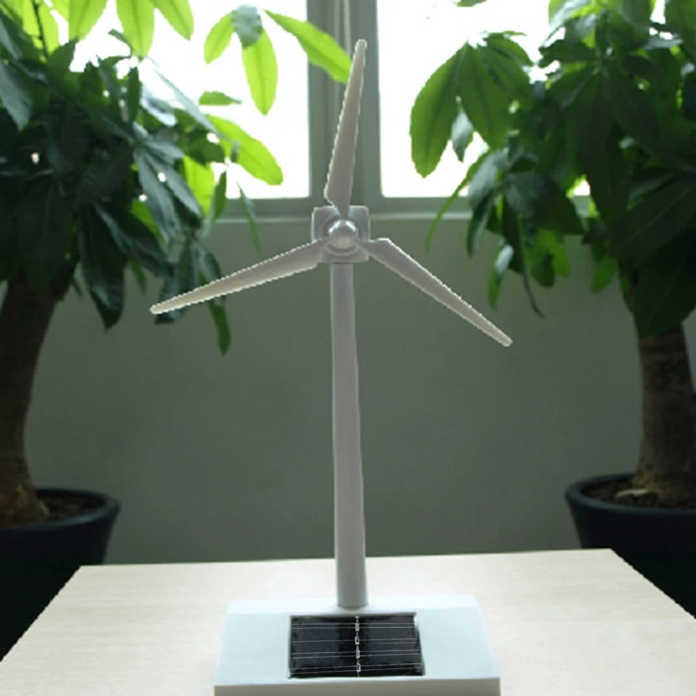 Solar Powered Windmill Model Building Kit Rotatable 3D Windmill Kids Toy Eco-Friendly Energy-Saving for School Display Supplies