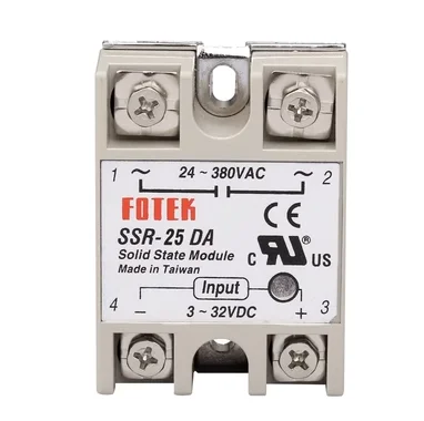 

fotek 10pcs SSR-25DA SSR AC24-380V 25A Output Solid State Relay