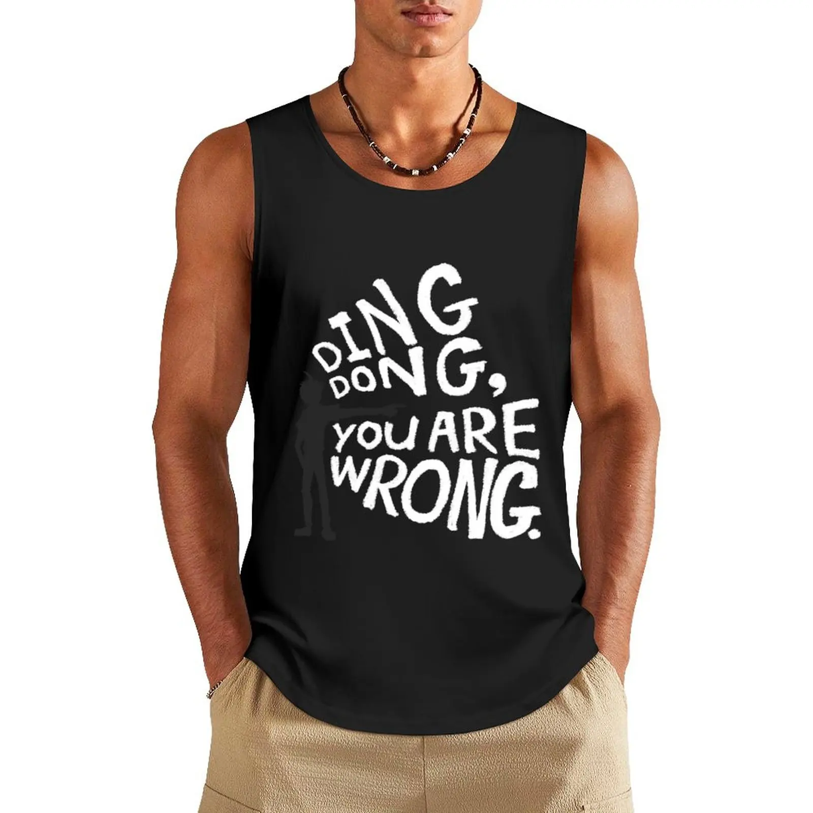 

ding dong, you are wrong Tank Top bodybuilding vest men training weight vest