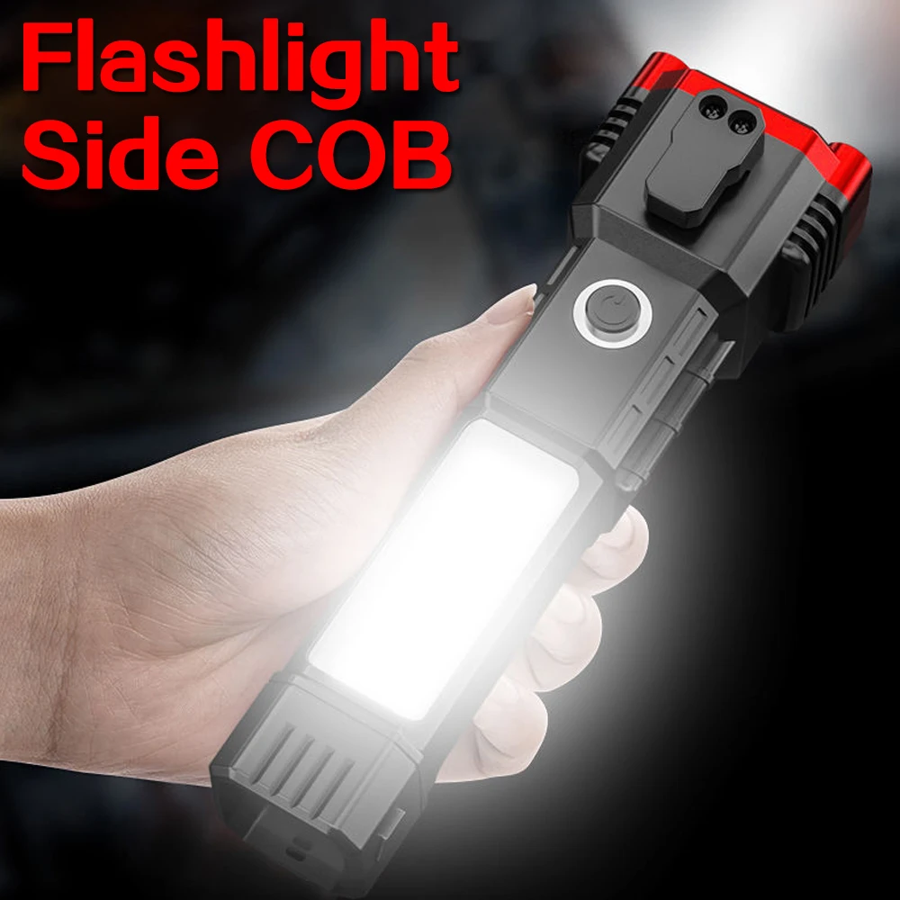 LED  TYPE-C USB Rechargeable Flashlight Torch Light  Waterproof Emergency Self-Rescue Hand Lamp Tactical Light