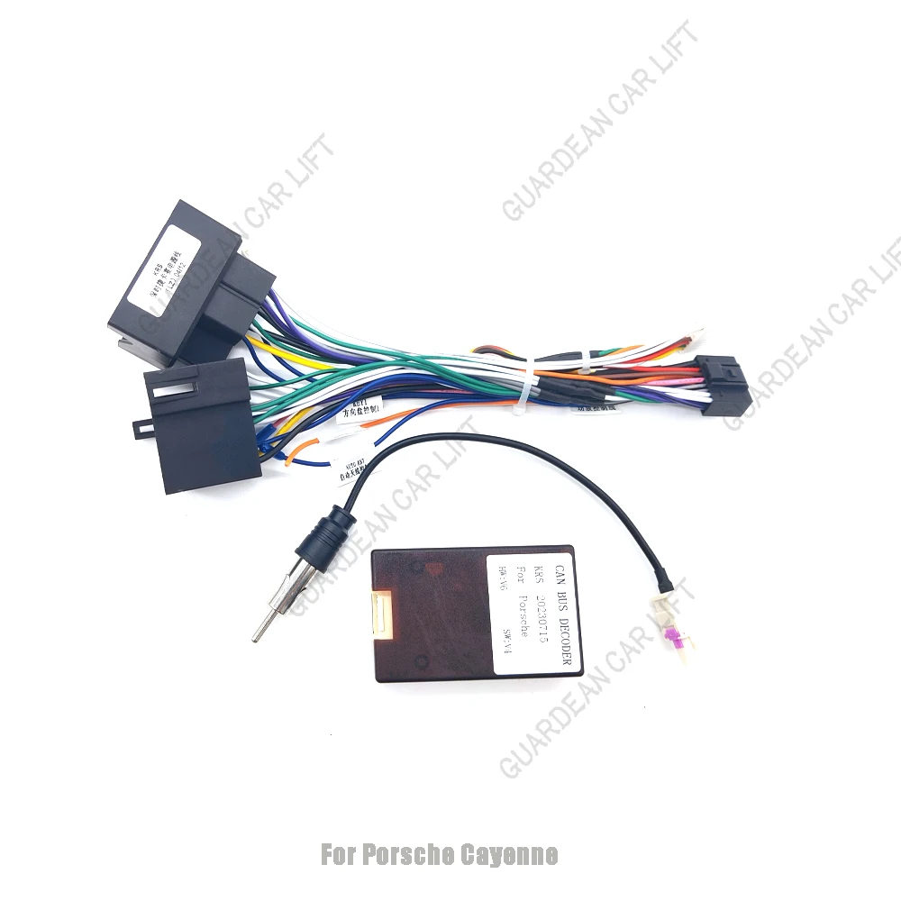 Adattatore per cavo di alimentazione Android Raddio 16pin per auto per cablaggio per lettore CD/DVD Porsche Cayenne con Canbus