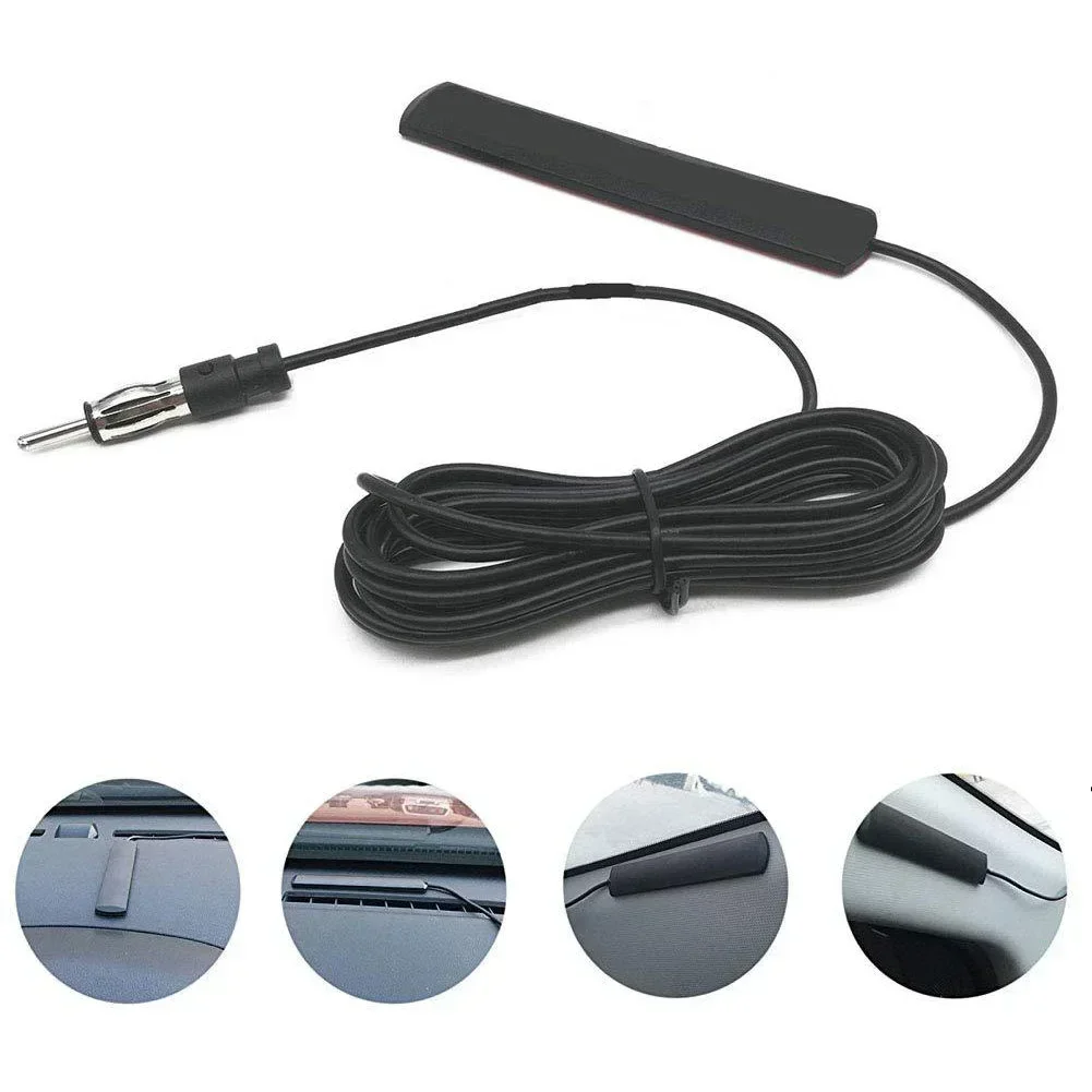 DC 5-12V Car Interior Hidden Amplified Antenna 85-860Mhz Car Electronic Radio Antenna Car Radio Patch Aerial for Truck Boat Auto