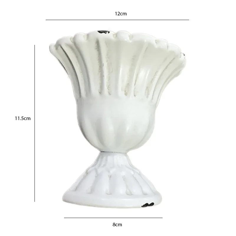 Factory Direct Compatible with idyllic half-wall flower white vase oil painting decorative flower pot B & B soft decoration