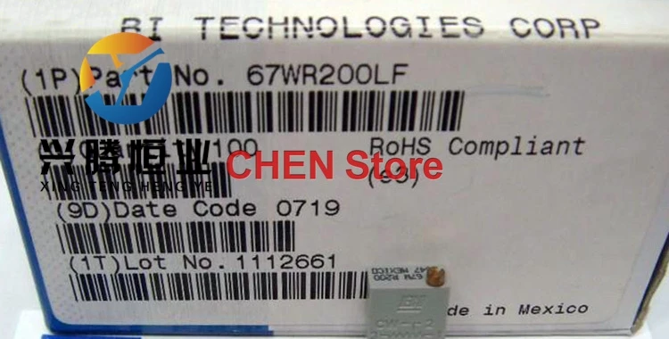 2szt Mexico BI 67WR 100R 200R 500R 1K 2K 5K 10K 20K 50K 100K 10R 20R 1M 2M 5M 50R precyzyjny potencjometr wieloobrotowy do przycinania