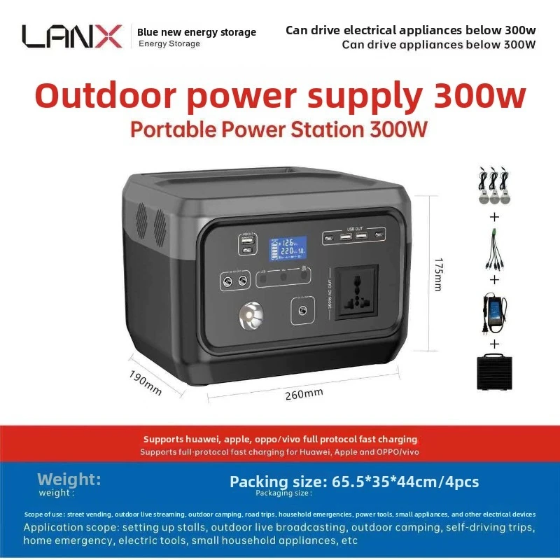 Estação de Energia Portátil SOLARPLAY LXABS13 2160WH com Bateria LiFePO4 e Saída AC de 240
