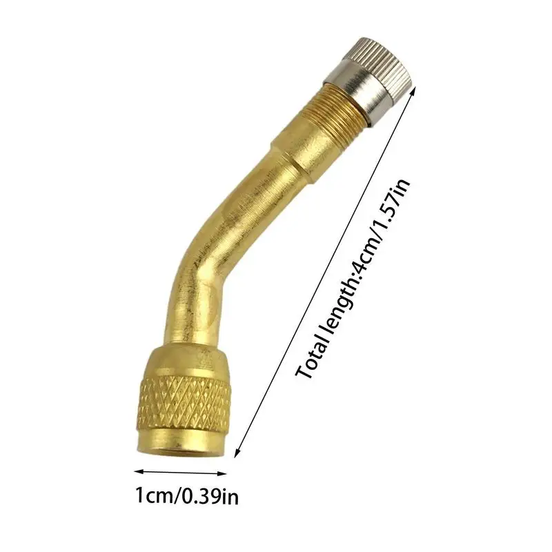 1 Pcs 45/90/135 Degree Angle Brass Air Tyre Valve Stem With Extension Adapter For Car Truck Motorcycle Cycling Accessories