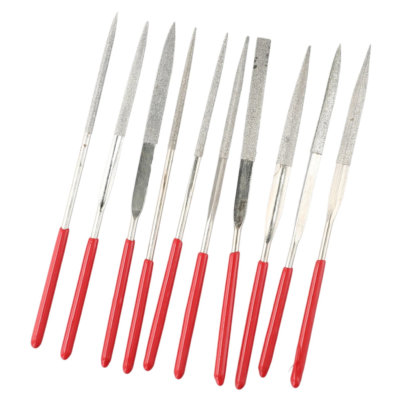 10pcs Set Diamond File Rasp Power Kit Useful 140*3mm Alloy Electroplated Hand Tool 120 mesh Carving Craft Mini