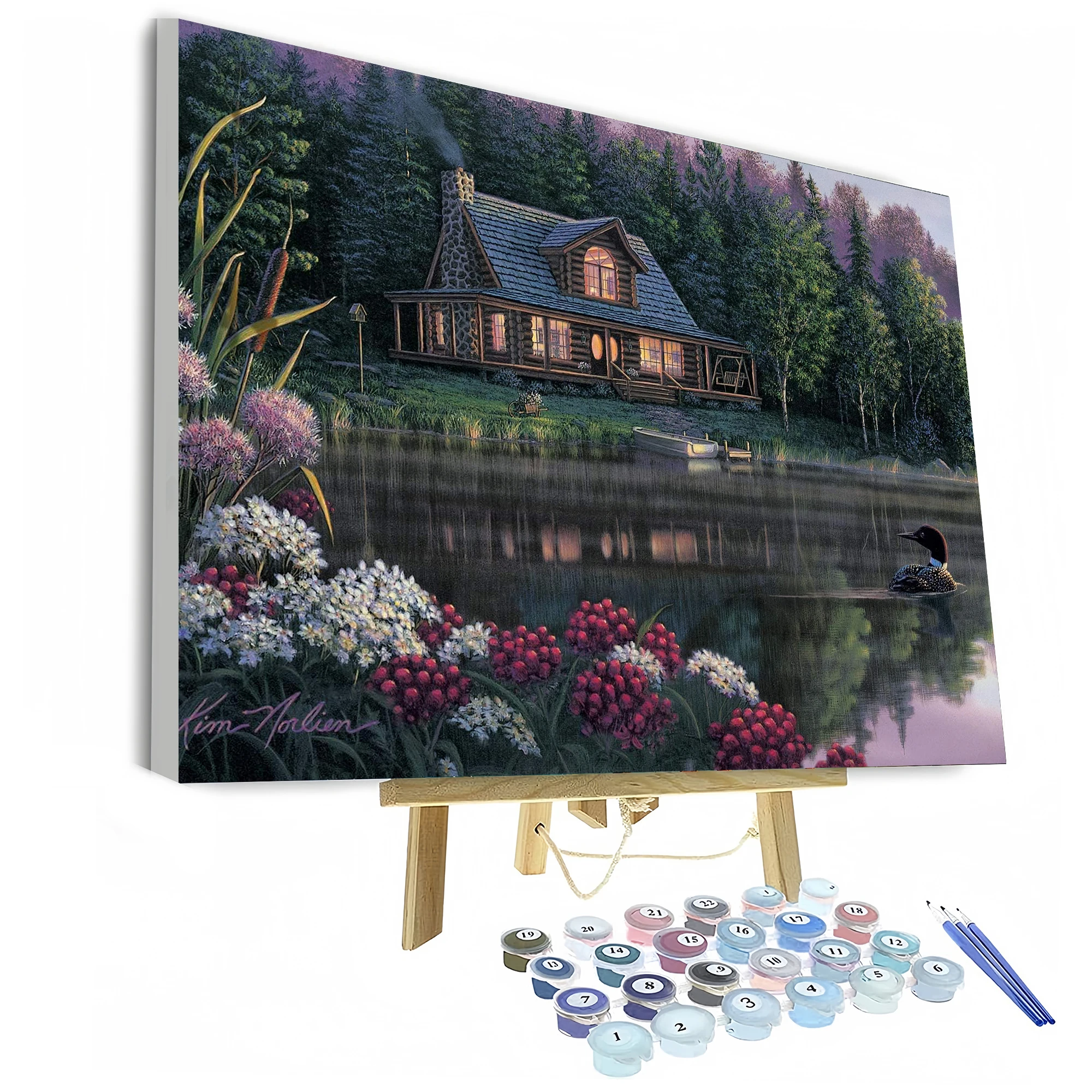 

Paint by Numbers Kit for Adults，children，Beginner to Advanced NumberOil Paintin ，Home Decor ，DIY Art Scenery Oil Paintin 40X50CM