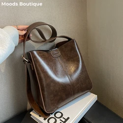 bolsas femininas bolsas grife luxo bolsa feminina transversal MOODS Retro Shoulder Tote Bag Set Para As Mulheres Cinta Larga Macio PU Leather Crossbody Sacos Com Bolsa Pequena Grande Capacidade Shoppers