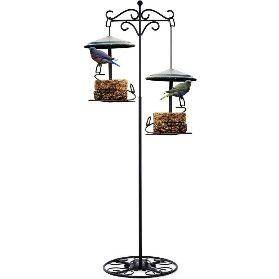 

3455-дюймовый регулируемый крючок для пасты с основанием для использования в помещении и на открытом воздухе, черный железный колокольчик, усилитель для колибри, кормушка для птиц, подвесное растение Sta