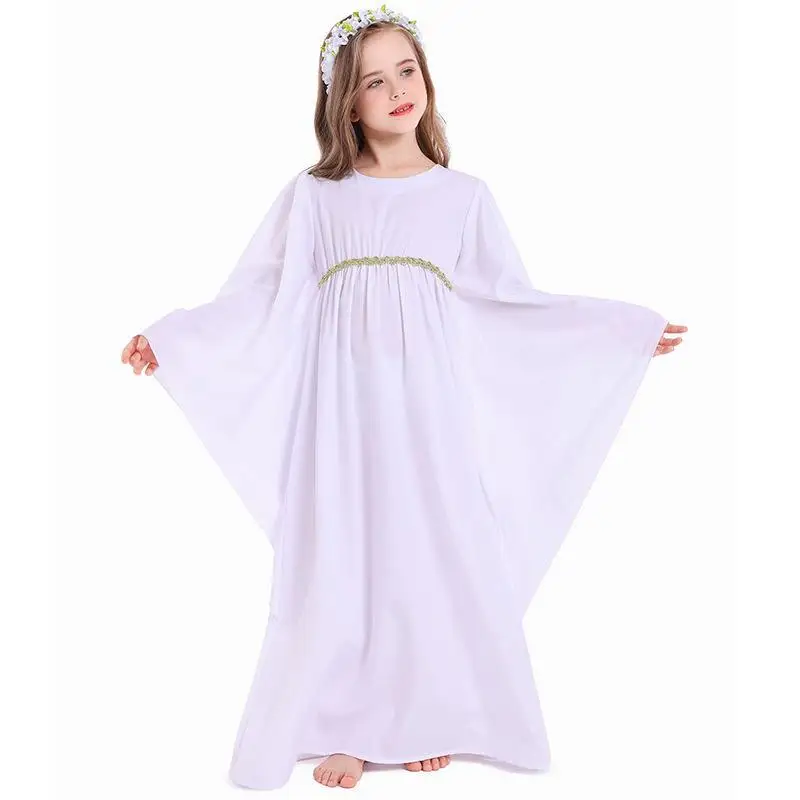 loween Angel Devil Double Color Skirt White Dr Girl's Costume Princ Sle PU Material KTV Dr Cross-Border