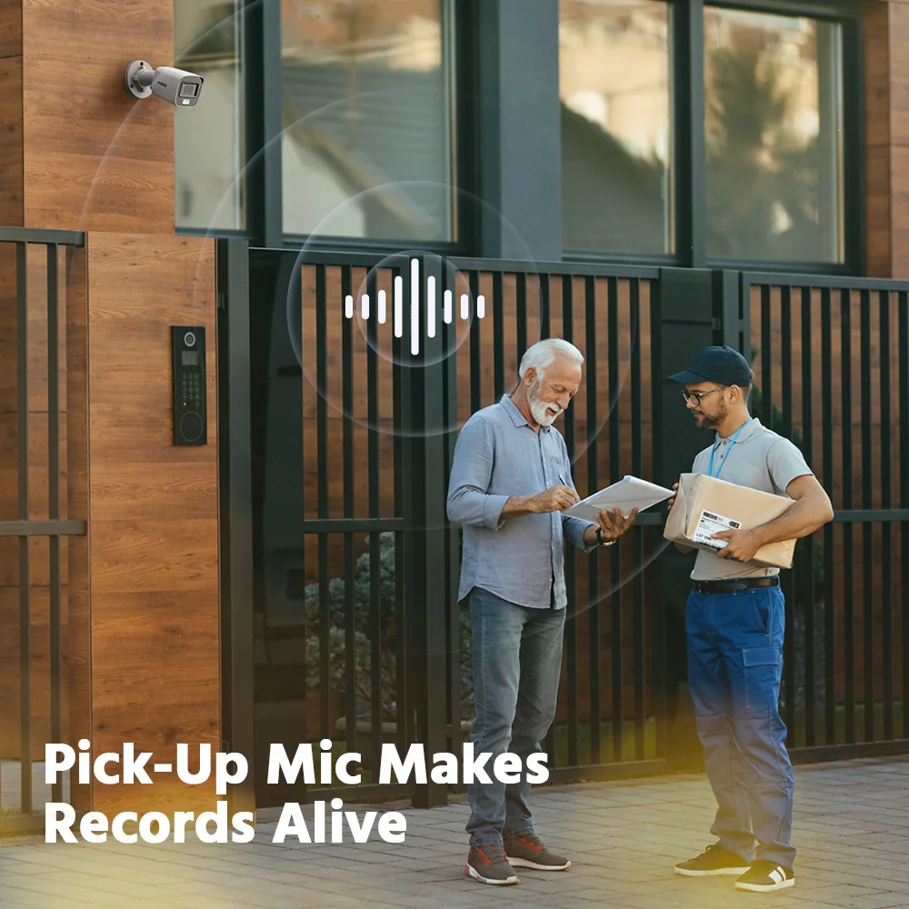 ANNKE 8CH 3K(5MP) Hybrid DVR With 8 Pcs CCTV Analog Outdoor Camera Security System, Night Vision AI Detection, Built-mic IP67