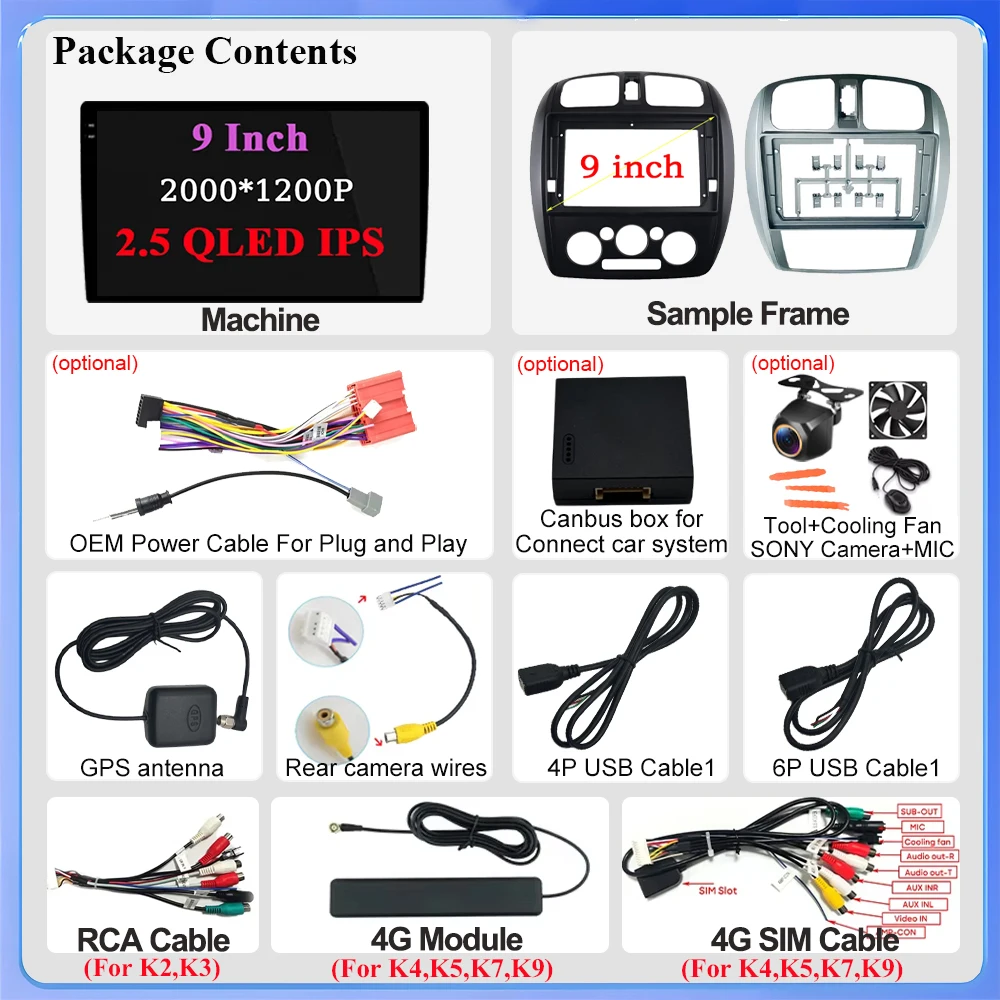 

For Mazda 323 BJ 2000-2003 Multimedia Player Android Auto Screen 5G Wifi Android 15 No 2din DVD GPS Stereo Head Unit DSP WIFI 5G