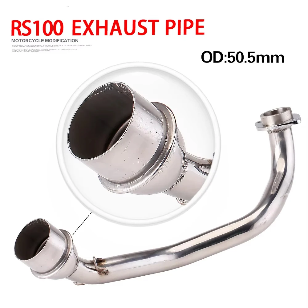 Motorcycle Exhaust Pipe Front Link Pipe Connect High Quality 51MM Exhaust Muffler for Yamaha RS100 full system