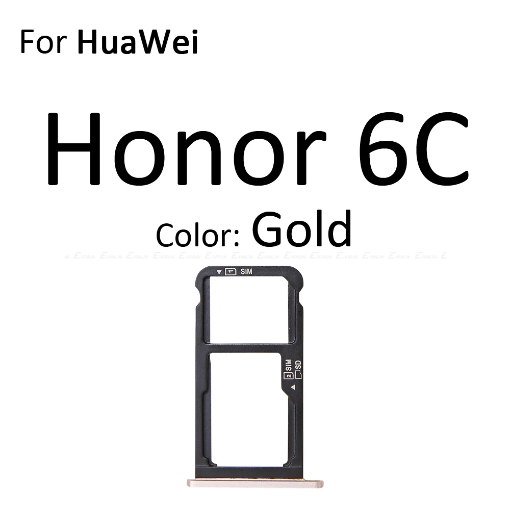 Adaptateur de support de carte Sim pour lecteur Micro SD, fente de connecteur de prise pour HuaWei Honor 6C 5C Pro, pièces de réparation