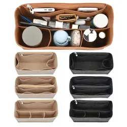 1 Stück Filz Innen tasche Liner Travel Insert Organizer Handtasche Geldbörse großer Liner tragbare Kosmetik taschen Handtasche für Liz Visetos