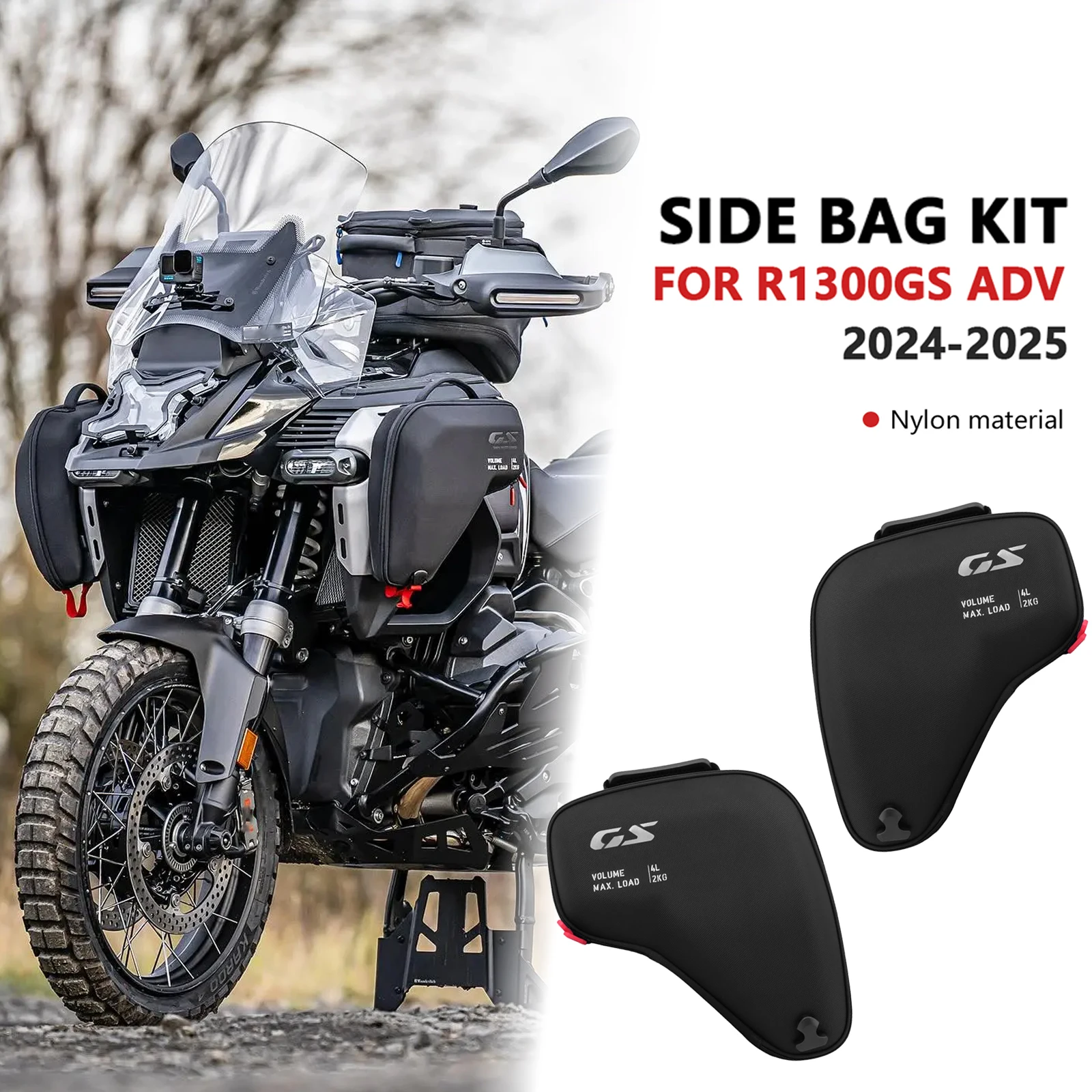 

Новинка для R1300GS Adventure R 1300 GSA R1300 GS ADV 2024 2025, сумка для боковой рамы мотоцикла, сумки для хранения, водонепроницаемая сумка