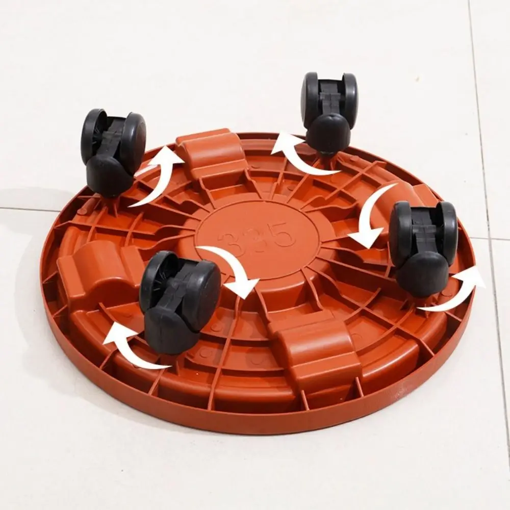 Movable Rolling Flower Pot Rack Potted Plant Water Receiving Flower Pot Tray with Universal Wheel Wide Application Plant Stand
