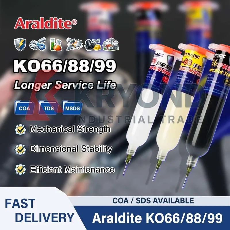 ARALDITE KO66/88/99 Epoxy Sealant for Metal Plastic Bonding High Strength Industrial Use Fast Curing Durable for Assembly Repair