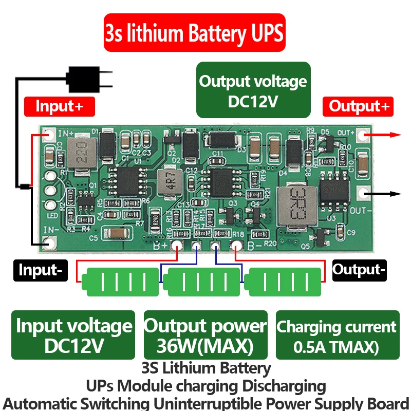 3S 12V 3A 24W 36W L… - image