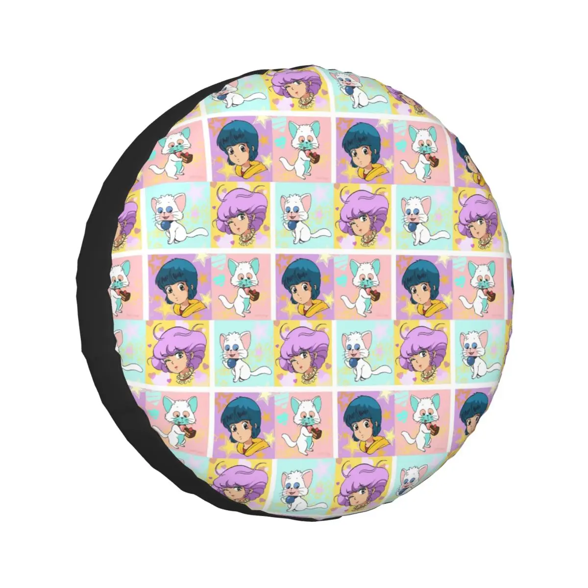 

Custom Creamy Mami - Yu - Posi - Nega Spare Tire Cover for Car Vehicle 4x4 Wheel Protector Covers 14" 15" 16" 17" Inch