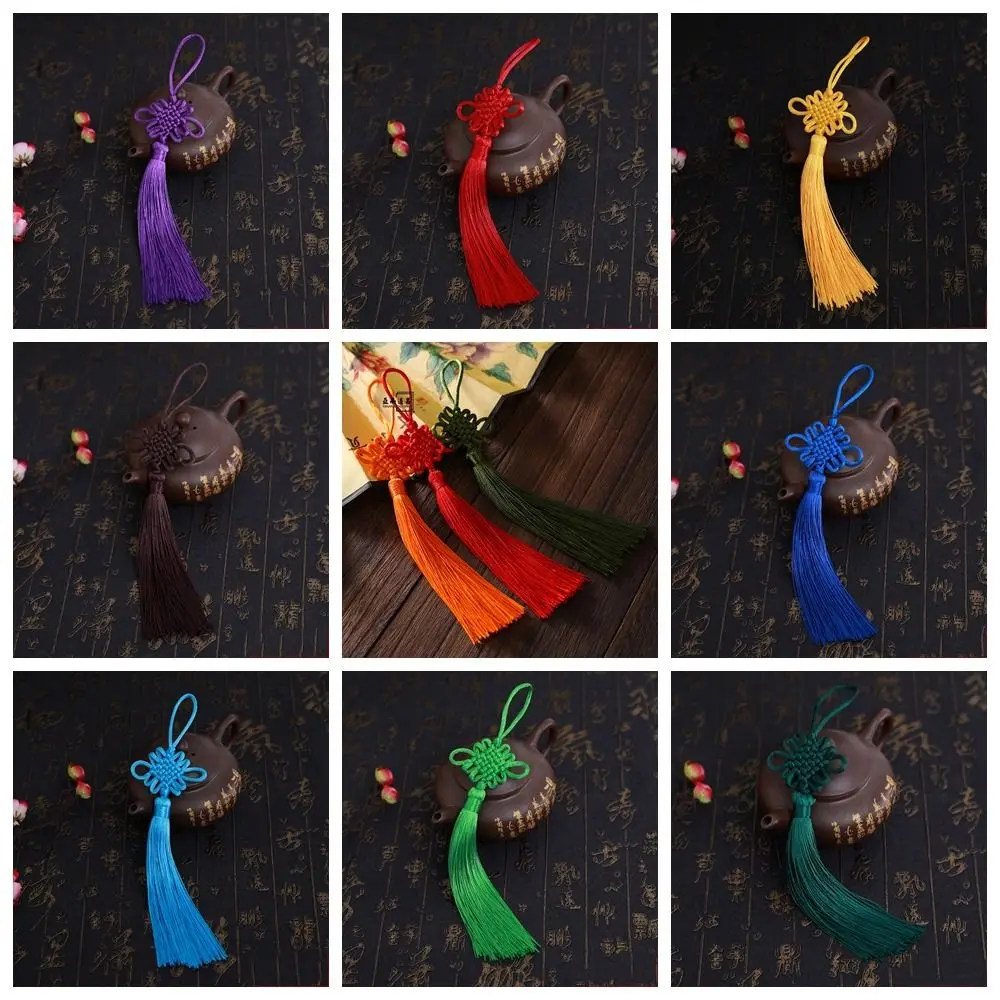 Small Size Chinese Knot Tassel Chinese Style DIY Handmade Chinese Knot Pendant Polyester Traditional Gift Box Pendant Home Decor