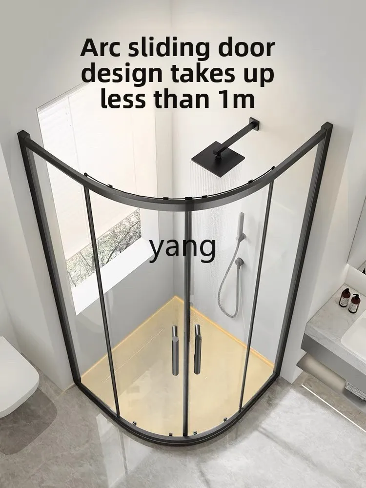 غرفة الاستحمام LTT ذات القوس المنزلي للفصل الجاف والرطب، شاشة حمام بسيطة للحمام الزجاجي #3