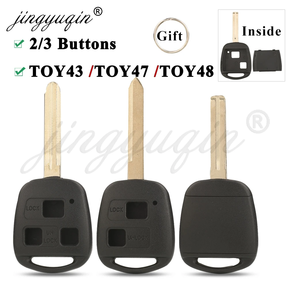Car Key Case Shell for Lexus ES300 RX SC GS Toyota Corolla Yaris Camry RAV4 Land Cruiser Prado Tarago Avensis FJ Alphard Aristo